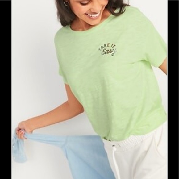 OLD NAVY WOMEN'S “Take It Easy” T-SHIRT TOP  Plus Sz 2X - Picture 1 of 4